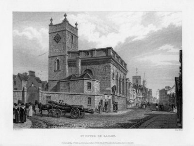Church of St Peter le Bailey, Oxford, 1835 by John Le Keux