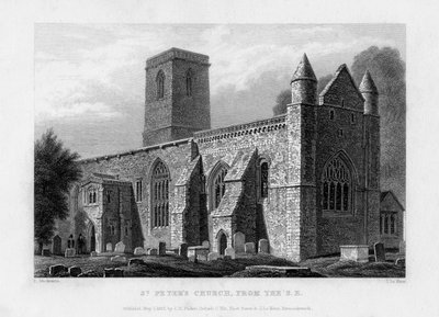St Peters Church, from the south-east, Oxford, 1833 by John Le Keux