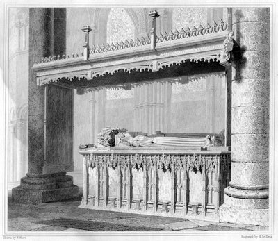 Tomb of Henry IV and his Queen Joan of Navarre in Canterbury Cathedral, 1825 by John Le Keux