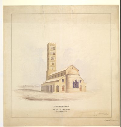 Trinity Church, Karachi, September 1856 by John Le Mesurier