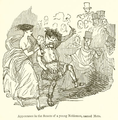 Appearance in the Senate of a Young Nobleman, Named Meto by John Leech