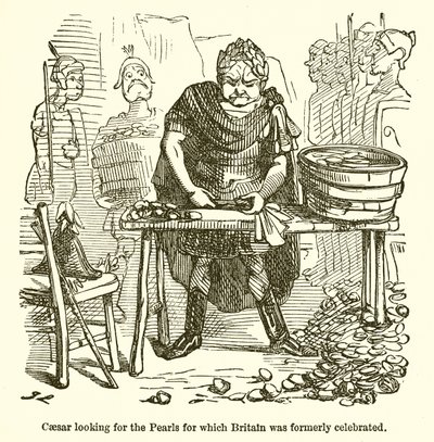 Caesar Looking for the Pearls for which Britain was Formerly Celebrated by John Leech