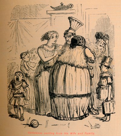 Coriolanus Parting from His Wife and Family by John Leech