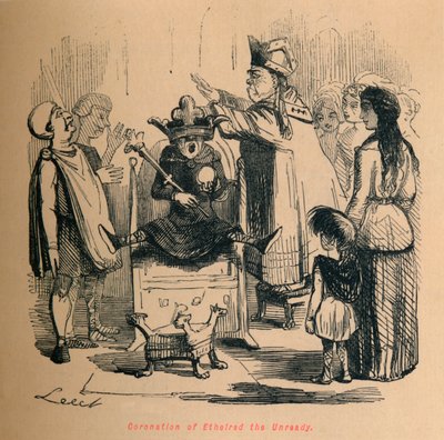 Coronation of Ethelred the Unready, c1860 by John Leech