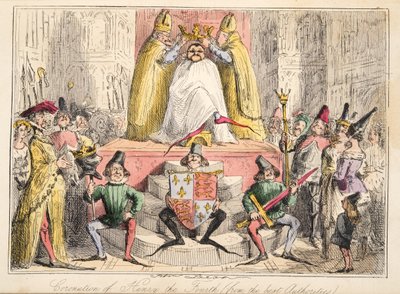 Coronation of Henry IV (from the best authorities), from The Comic History of England by John Leech