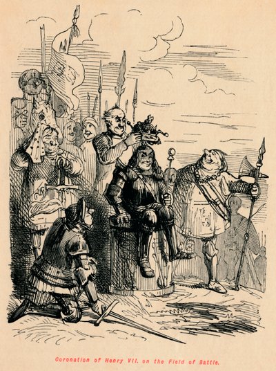 Coronation of Henry VII on the Field of Battle by John Leech