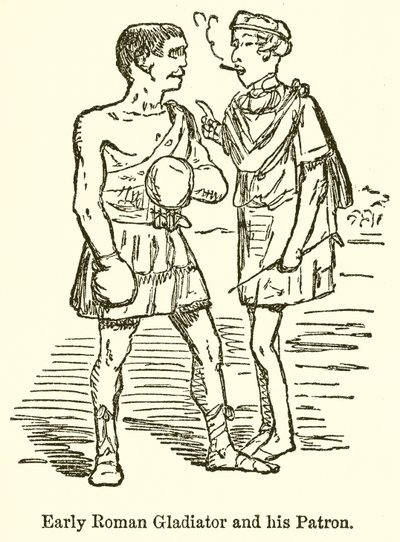 Early Roman Gladiator and His Patron by John Leech