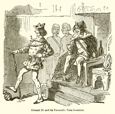 Edward II and his Favourite, Piers Gaveston by John Leech