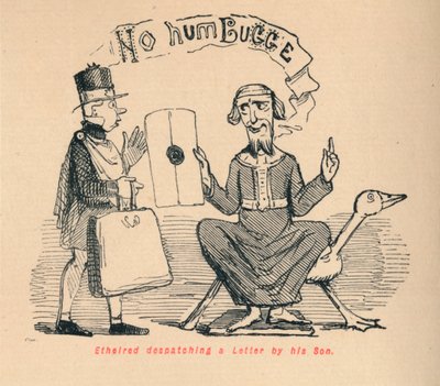 Ethelred Dispatching a Letter by His Son, c1860 by John Leech