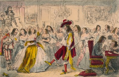 Evening Party - Time of Charles II by John Leech