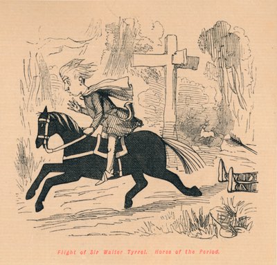 Flight of Sir Walter Tyrrel. Horse of the Period by John Leech