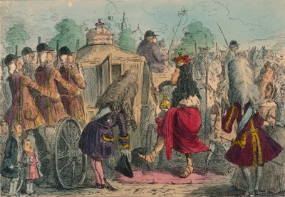 Georgy Porgy the First Going Out for a Ride in His State Coachy Poachy by John Leech
