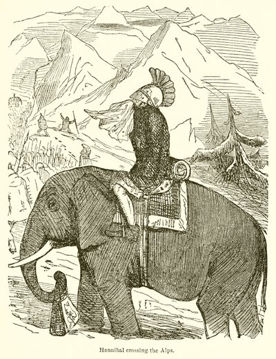 Hannibal Crossing the Alps by John Leech