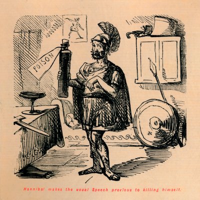 Hannibal makes the usual Speech previous to killing himself by John Leech