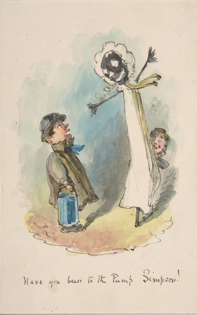 Have You Been to the Pump, Simpson, 1837-64 by John Leech