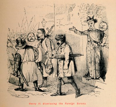 Henry II Dismissing the Foreign Barons, c. 1860 by John Leech