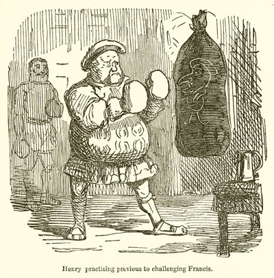 Henry Practising Previous to Challenging Francis by John Leech