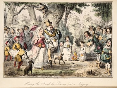 Henry VIII and his Queen Out-a-Maying, from The Comic History of England by John Leech
