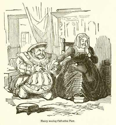 Henry Wooing Catherine Parr by John Leech