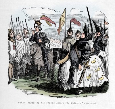 Henry inspecting his Troops before the Battle of Agincourt by John Leech