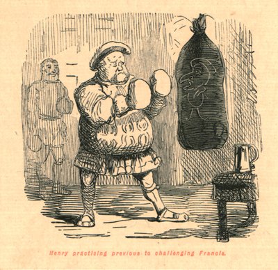 Henry Practising Previous to Challenging Francis by John Leech