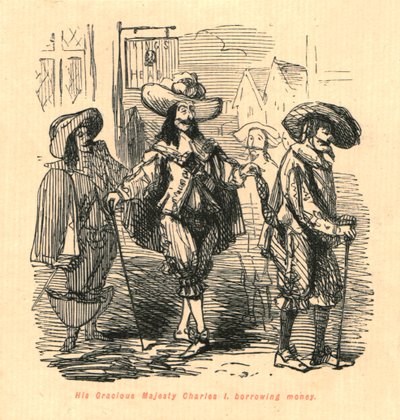 His Gracious Majesty Charles I, Borrowing Money by John Leech