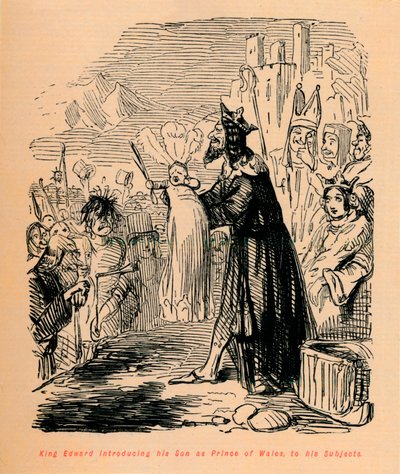 King Edward Introducing His Son as Prince of Wales to His Subjects by John Leech