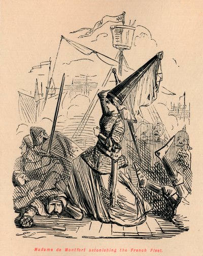 Madame de Montfort astonishing the French Fleet by John Leech
