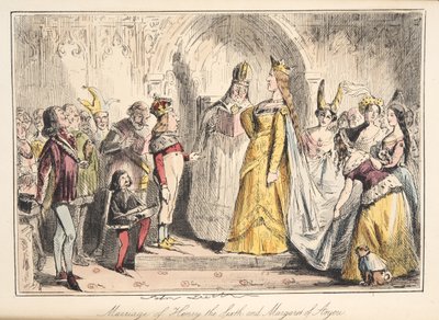 Marriage of Henry VI with Margaret of Anjou, from The Comic History of England by John Leech