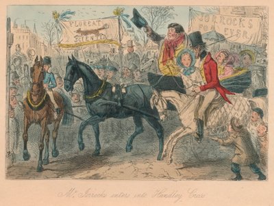 Mr. Jorrocks Enters into Handley Cross by John Leech