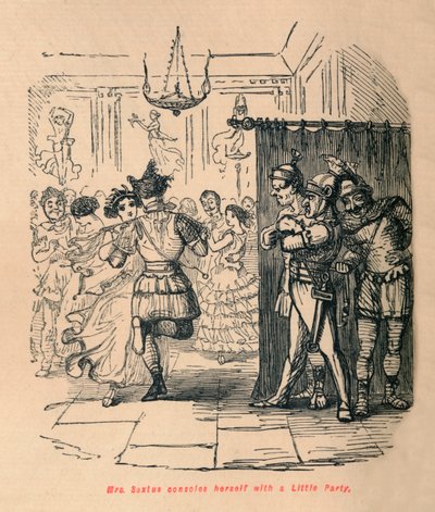 Mrs Sextus Consoles Herself with a Little Party by John Leech