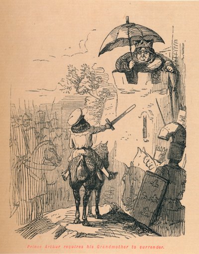 Prince Arthur Requires His Grandmother to Surrender, c1860 by John Leech