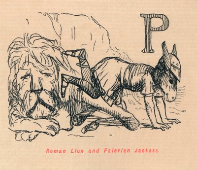 Roman Lion and Falerian Jackass by John Leech