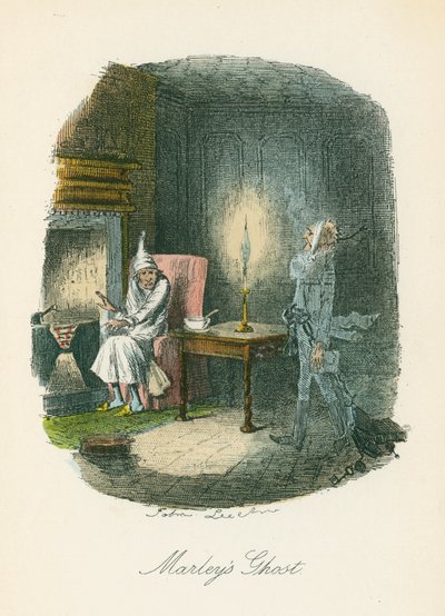 Scene from A Christmas Carol by Charles Dickens by John Leech