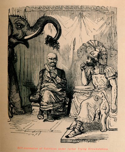 Self-possession of Fabricius under rather Trying Circumstances, 1852 by John Leech