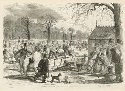 Skating in Hyde Park by John Leech