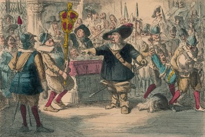 Take Away That Bauble: Cromwell Dissolving the Long Parliament by John Leech