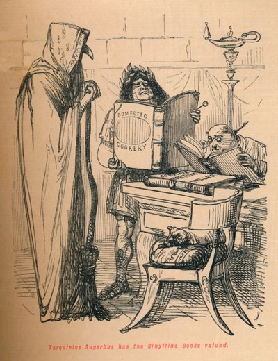 Tarquinius Superbus has the Sibylline Books valued by John Leech