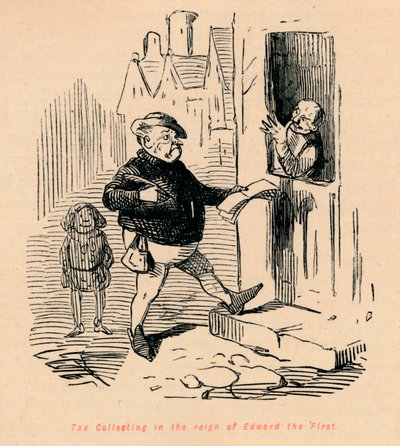 Tax Collecting in the Reign of Edward the First, c1860 by John Leech