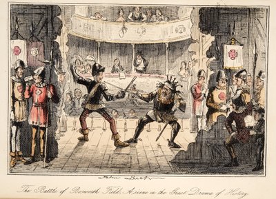 The Battle of Bosworth Field: A Scene from the Great Drama of History, from The Comic History of England by John Leech