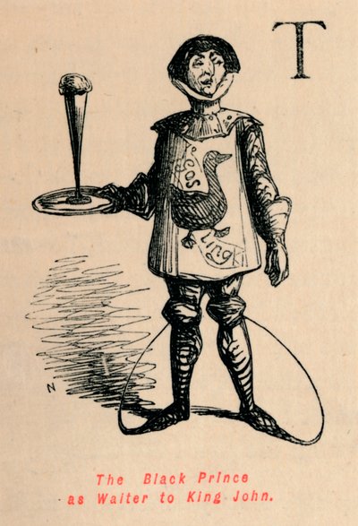 The Black Prince as Waiter to King John, c. 1860 by John Leech