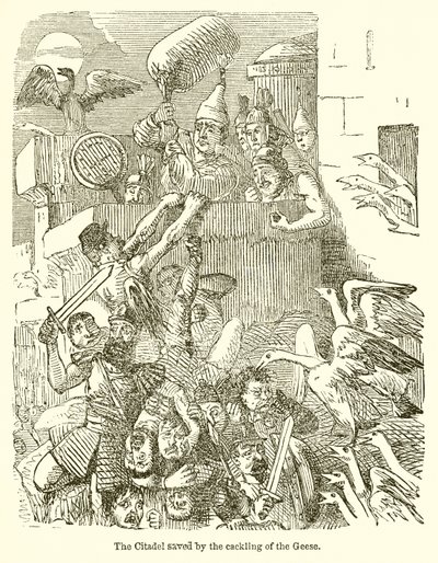 The Citadel Saved by the Cackling of the Geese by John Leech