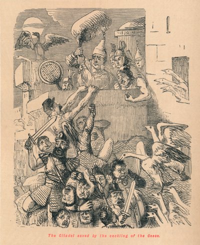 The Citadel Saved by the Cackling of the Geese by John Leech