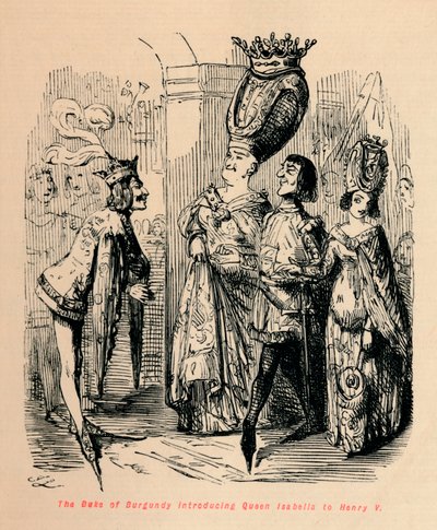 The Duke of Burgundy introducing Queen Isabella to Henry V by John Leech