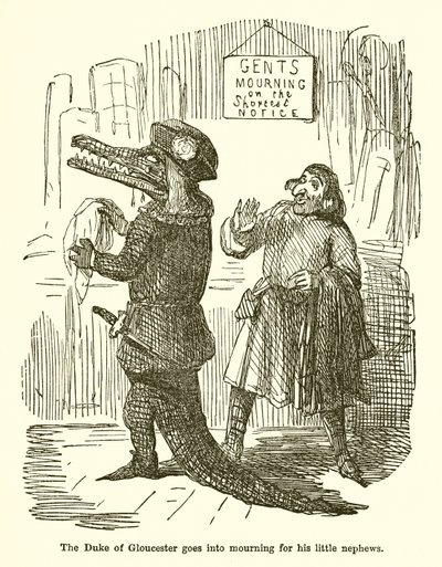 The Duke of Gloucester Goes into Mourning for His Little Nephews by John Leech