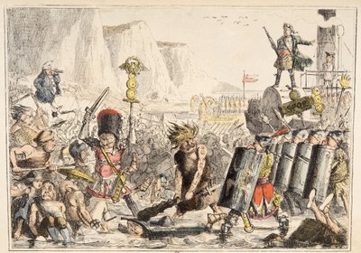 The Landing of Julius Caesar, from The Comic History of England by John Leech