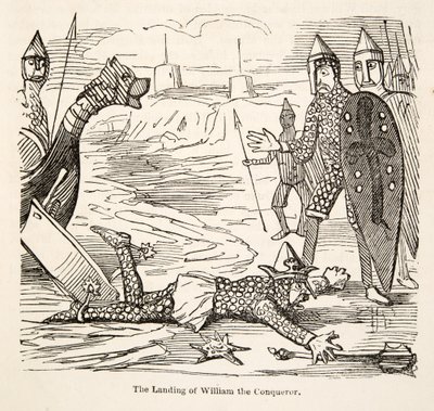 The Landing of William the Conqueror, from The Comic History of England, pub. 1864 by John Leech
