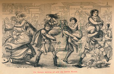The Romans Walking Off with the Sabine Women, 1852 by John Leech