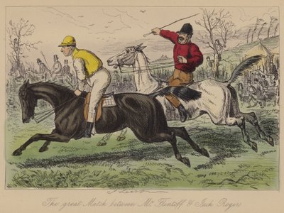 The Great Match Between Mr. Flintoff and Jack Rogers by John Leech