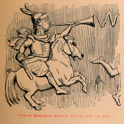 Tiberius Sempronius Gracchus Blowing Down the Walls by John Leech